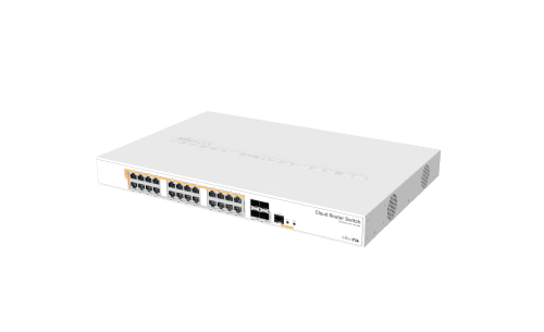 MikroTik 24-Port Gigabit Ethernet 1U Rackmount Cloud Router Switch | CRS328-24P-4S+R