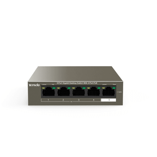 Tenda 5-Port 10/100 Desktop Switch 4-Port PoE | TEF1105P-4-63W