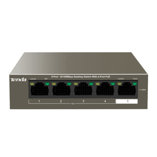 Tenda 5 Port with 4 Port PoE 58W Desktop Switch | TEF1105P-4-63W