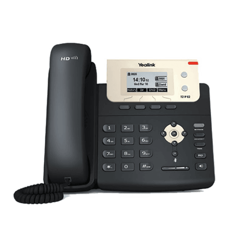 Yealink Entry Level IP Phone, 2 Voip Accounts, 2 x RJ45, HD Voice,  power supply included | YL-T21 E2