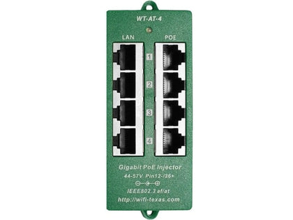 4x Port 802.3at Gigabit PoE Injector | POE-4G