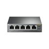 5 Port 10/100 Desktop PoE Switch, 5 x FE ports (4 PoE ports), 58W PoE Power Supply | TP-SF1005P