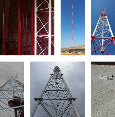 Guyed Lattice Tower or Mast