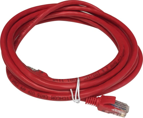 Switchcom Distribution 3m UTP Cat5e Red Flylead | FL-C5-3-R