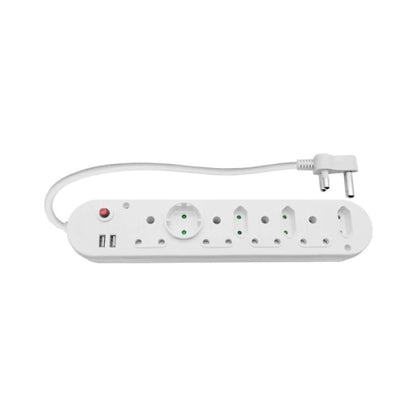 Switchcom Distribution Multi Plug 4x16A 4x5A 2xUSB 0.5m Cord | MP-08WU