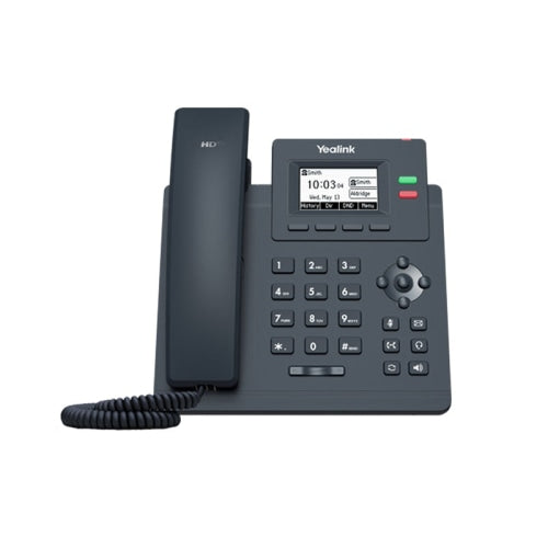 Yealink Classic IP Phone, 2 SIP accounts 2x RJ45, HD Voice, POE, No PSU | YL-T31P