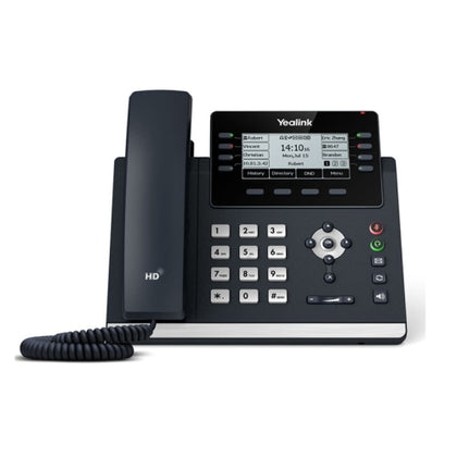 Yealink Ultra-elegant Gigabit IP Phone, 12 SIP Accounts, 2 x GB RJ45, HD Voice, USB POE, no PSU | YL-T43U