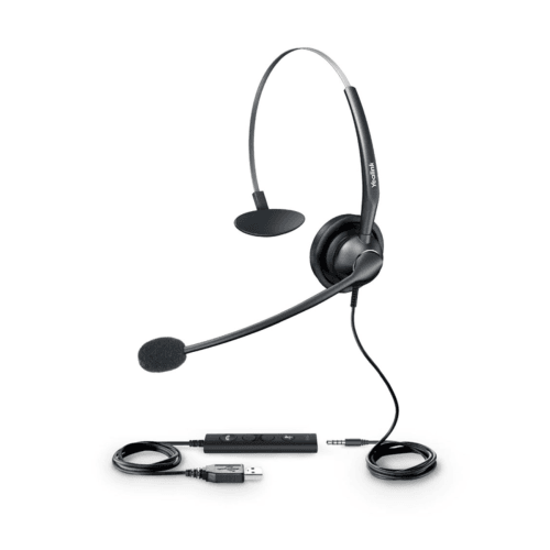 Yealink USB and 3.5 mm Monaural noise cancelling headset for Yealink phones | YL-YHS33-USB