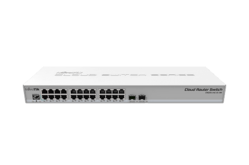 MikroTik 24-Port Gigabit 1U Rackmount Cloud Router Switch | CRS326-24G-2S+RM