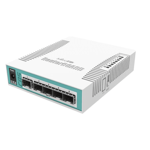 MikroTik Cloud Router Switch 5 Port SFP 1 PoE SFP Combo Port | CRS106-1C-5S