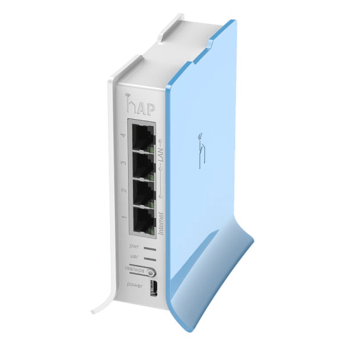 MikroTik hAP Lite Tower 2.4GHz 1.5dBi 4 Port Ethernet WiFi Router | RB941-2ND-TC