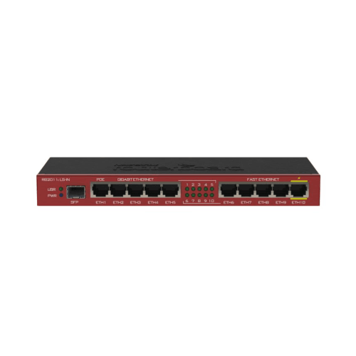 MikroTik RB2011iLS-IN - Desktop Router with 5 Gb, 5 10/100 and 1 SFP Port | RB2011ILS-IN