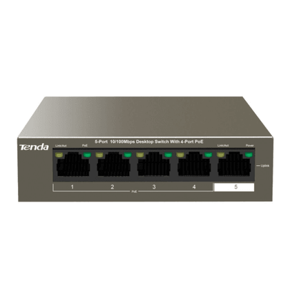 Tenda 5 Port with 4 Port PoE 58W Desktop Switch | TEF1105P-4-63W