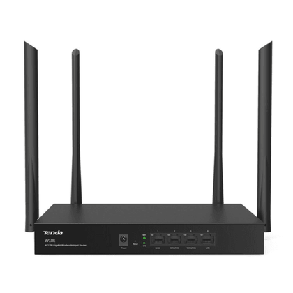 Tenda Dual Band AC 5dBi 4 Port Gigabit WAN Hotspot Router | W18E