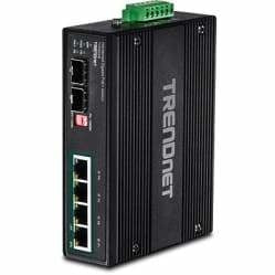 TRENDnet 6-Port Gigabit PoE+ DIN-Rail Switch 12 – 56 V | TI-PG62B